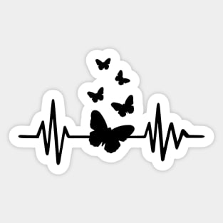 Butterfly hearbeat Sticker